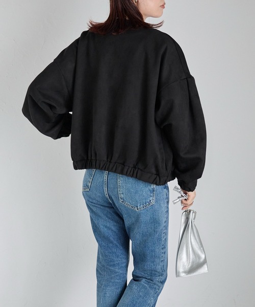 Fizz（フィズ）の「フェイクスウェードジップアップブルゾン（ブルゾン・レディース・アイボリー/グレイッシュベージュ/ピンクベージュ/スミクロ/ブラック・M）」の16枚目の写真