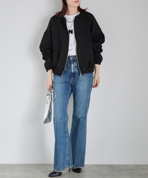 Fizz（フィズ）の「フェイクスウェードジップアップブルゾン（ブルゾン・レディース・アイボリー/グレイッシュベージュ/ピンクベージュ/スミクロ/ブラック・M）」の17枚目の写真