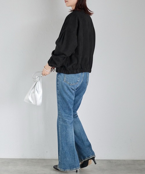 Fizz（フィズ）の「フェイクスウェードジップアップブルゾン（ブルゾン・レディース・アイボリー/グレイッシュベージュ/ピンクベージュ/スミクロ/ブラック・M）」の18枚目の写真