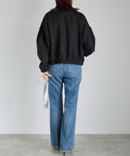 Fizz（フィズ）の「フェイクスウェードジップアップブルゾン（ブルゾン・レディース・アイボリー/グレイッシュベージュ/ピンクベージュ/スミクロ/ブラック・M）」の19枚目の写真