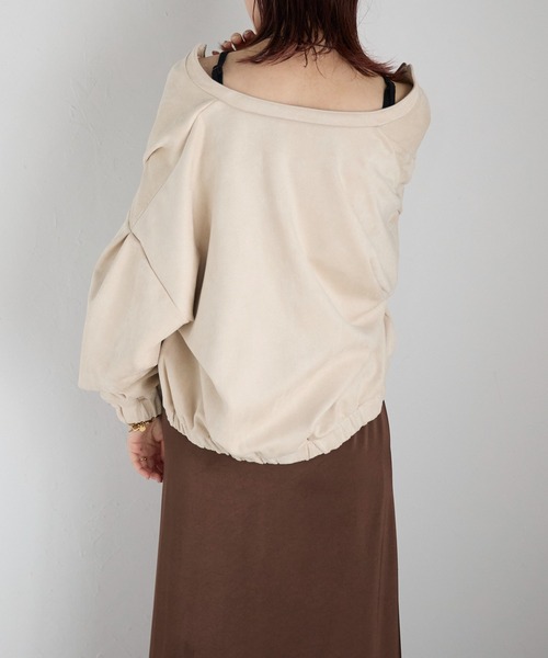 Fizz（フィズ）の「フェイクスウェードジップアップブルゾン（ブルゾン・レディース・アイボリー/グレイッシュベージュ/ピンクベージュ/スミクロ/ブラック・M）」の22枚目の写真