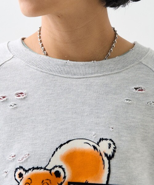 FREAK'S STORE（フリークスストア）の「ダメージ フロッキースウェット（スウェット・レディース・チャコール/ライトグレー・ﾌﾘ-）」の19枚目の写真