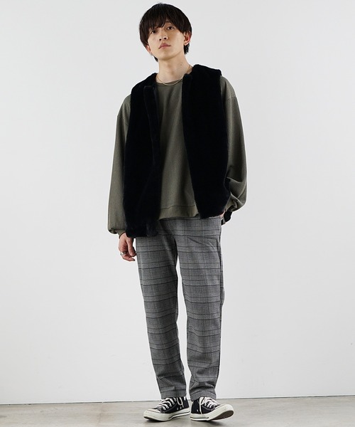 もいSweatlikeリラックステーパード / スウェットギャザーパンツ