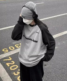 Theater code | front design L/S raglan tee/ラグラン Tシャツ 長袖 ロンT ゲームシャツ(Tシャツ/カットソー)