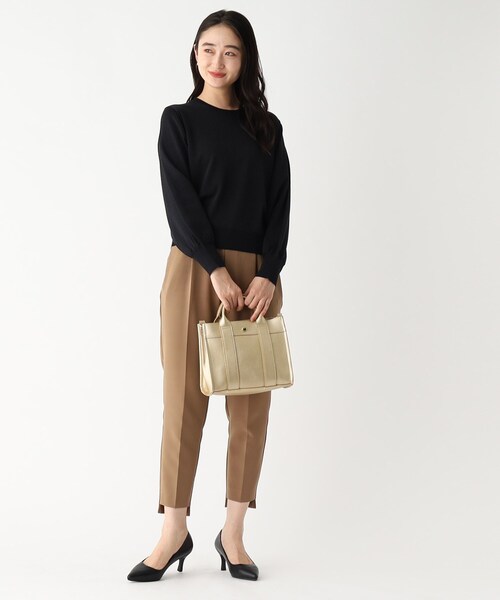 OPAQUE.CLIP（オペークドットクリップ）の「◆【2WAY／軽量】スクエアミドルトートバッグ（トートバッグ・レディース・ゴールド/ベージュ/ブルー/ブラック/グレー・00）」の12枚目の写真