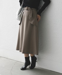 【ZOZO限定】SHIPS.me:ベルテッド Aライン スカート