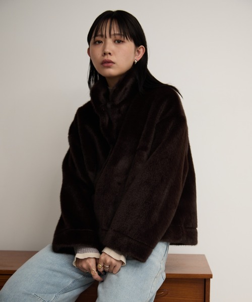 セール】ファーショートコート（その他アウター）｜Aunt Marie's