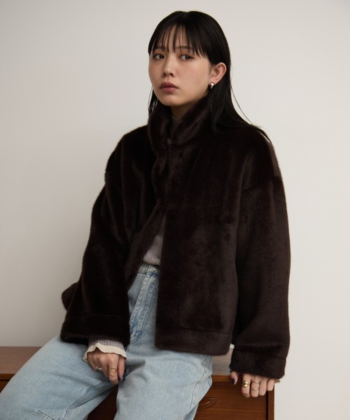 ファーショートコート（その他アウター）｜Aunt Marie's（アントマリーズ）