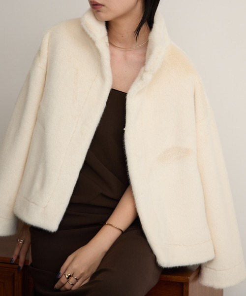 ファーショートコート（その他アウター）｜Aunt Marie's（アントマリーズ）