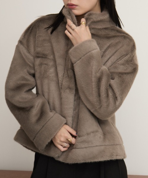 ファーショートコート（その他アウター）｜Aunt Marie's（アントマリーズ）