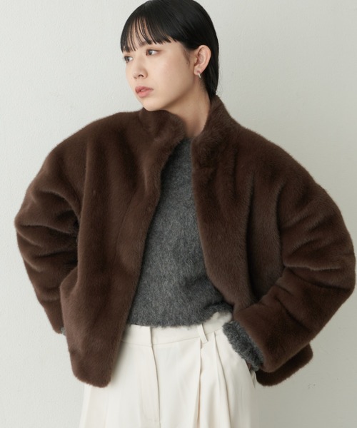 ファーショートコート（その他アウター）｜Aunt Marie's（アントマリーズ）