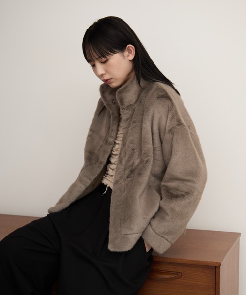 ファーショートコート（その他アウター）｜Aunt Marie's（アントマリーズ）