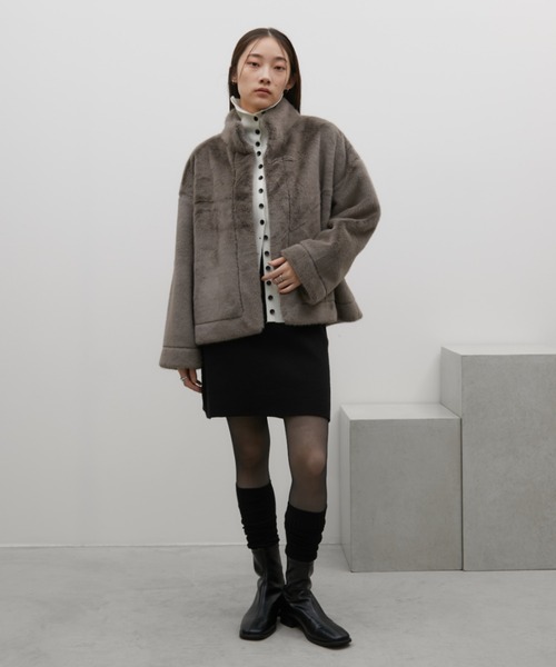 セール】ファーショートコート（その他アウター）｜Aunt Marie's