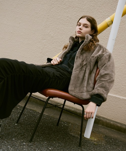 ファーショートコート（その他アウター）｜Aunt Marie's（アントマリーズ）