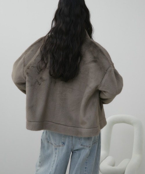 Aunt Marie's(アントマリーズ)の「ファーショートコート(その他アウター・レディース・アイボリー/ブラウン/モカ/グレイッシュベージュ・FREE)」の13枚目の写真