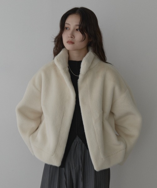 Aunt Marie's（アントマリーズ）の「ファーショートコート（その他アウター・レディース・アイボリー/ブラウン/モカ/グレイッシュベージュ・FREE）」の11枚目の写真