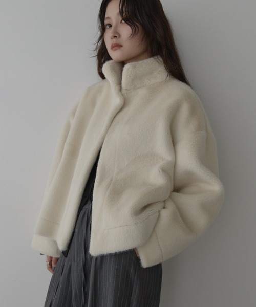Aunt Marie's（アントマリーズ）の「ファーショートコート（その他アウター・レディース・アイボリー/ブラウン/モカ/グレイッシュベージュ・FREE）」の12枚目の写真