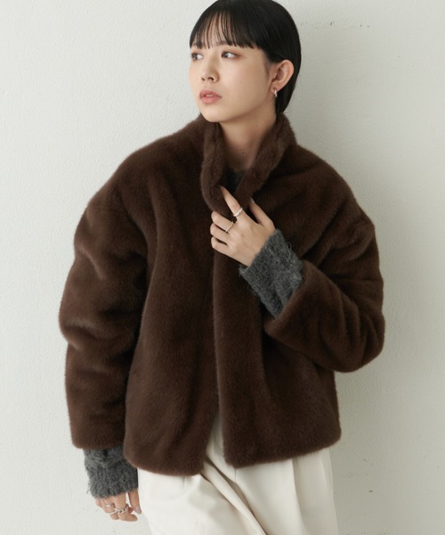 セール】ファーショートコート（その他アウター）｜Aunt Marie's