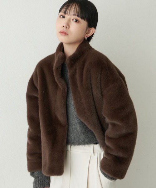 ファーショートコート（その他アウター）｜Aunt Marie's（アントマリーズ）