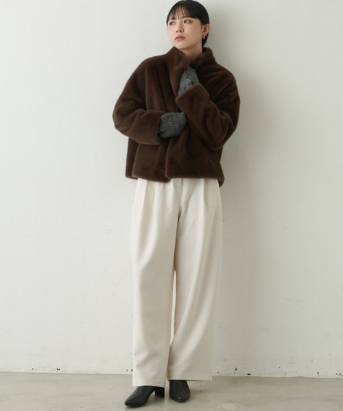 ファーショートコート（その他アウター）｜Aunt Marie's（アントマリーズ）