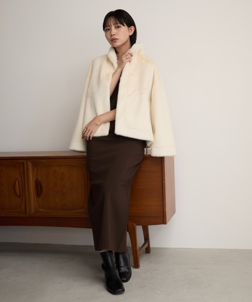 ファーショートコート（その他アウター）｜Aunt Marie's（アントマリーズ）