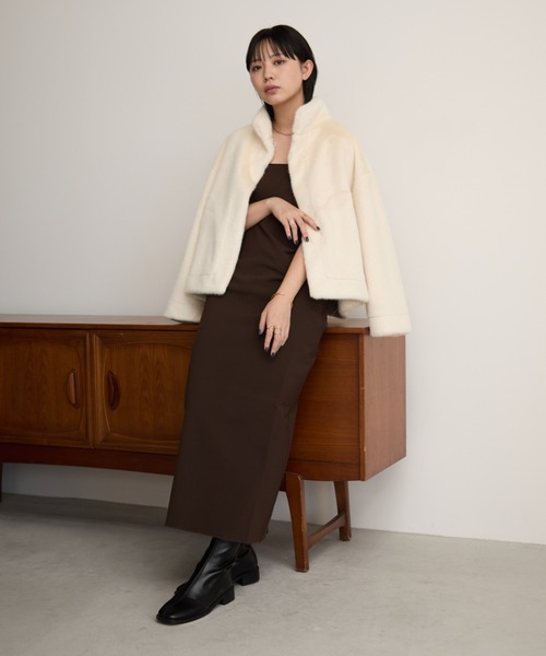 ファーショートコート（その他アウター）｜Aunt Marie's（アントマリーズ）