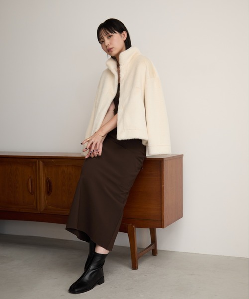 ファーショートコート（その他アウター）｜Aunt Marie's（アントマリーズ）