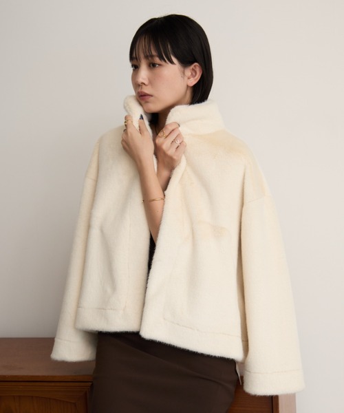 ファーショートコート（その他アウター）｜Aunt Marie's（アントマリーズ）