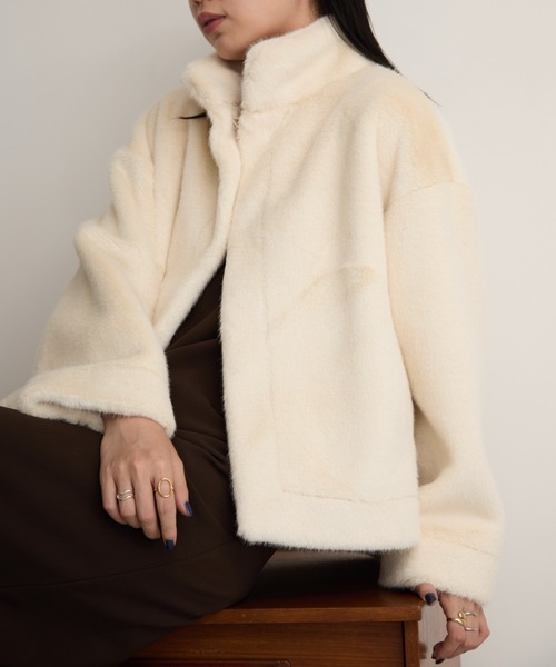 ファーショートコート（その他アウター）｜Aunt Marie's（アントマリーズ）