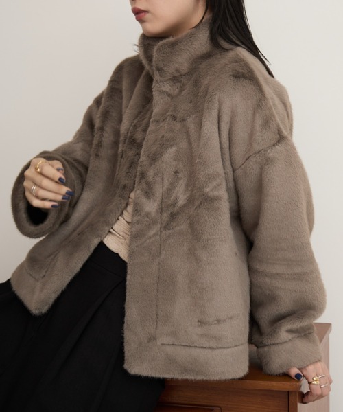 ファーショートコート（その他アウター）｜Aunt Marie's（アントマリーズ）
