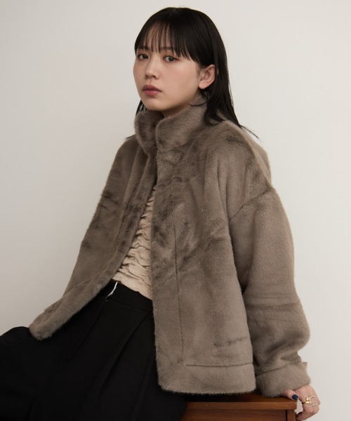 ファーショートコート（その他アウター）｜Aunt Marie's（アントマリーズ）