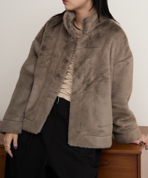 ファーショートコート（その他アウター）｜Aunt Marie's（アントマリーズ）