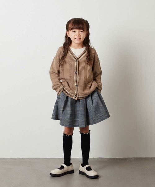 a.v.v（アーヴェヴェ）の「[140-150]タックフレアスカート（スカート・キッズ・ブラック/ベージュ/ライトグレー/チャコールグレー/ライトピンク・150/140）」の14枚目の写真
