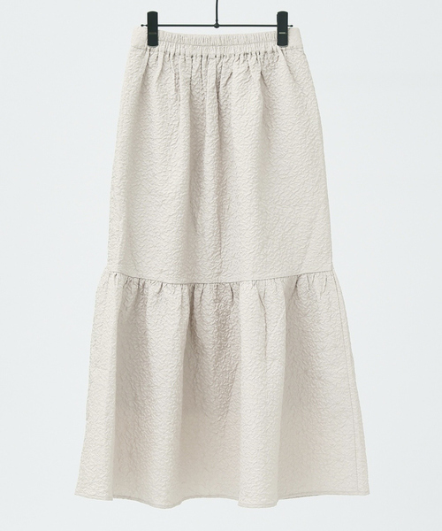 abahouse mavie（アバハウスマヴィ）の「エンボスティアードスカート（スカート・レディース・ブラック/ライム/アイボリー・36/38）」の18枚目の写真