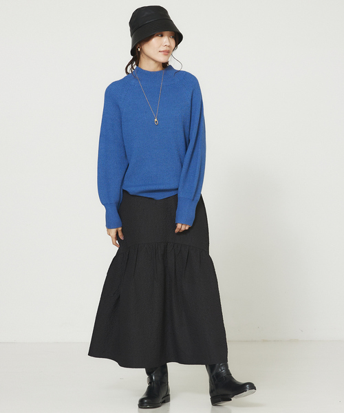 abahouse mavie（アバハウスマヴィ）の「エンボスティアードスカート（スカート・レディース・ブラック/ライム/アイボリー・36/38）」の16枚目の写真