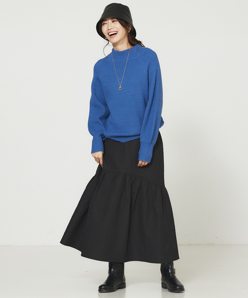 abahouse mavie（アバハウスマヴィ）の「エンボスティアードスカート（スカート・レディース・ブラック/ライム/アイボリー・36/38）」の14枚目の写真