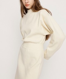 WAIST RIB POLY S/OP ウエスト リブ ポーリー ショート ワンピース ミニワンピ