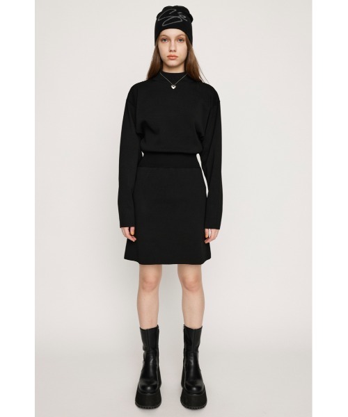 SLY（スライ）の「WAIST RIB POLY S/OP ウエスト リブ ポーリー ショート ワンピース ミニワンピ（ワンピース・レディース・ブラック/ブルー系その他/アイボリー・2/1）」の9枚目の写真