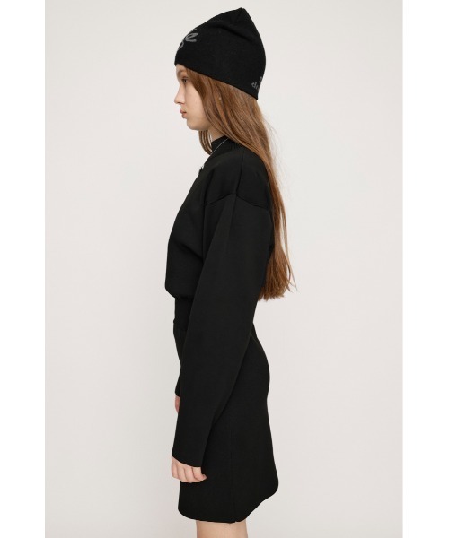 SLY（スライ）の「WAIST RIB POLY S/OP ウエスト リブ ポーリー ショート ワンピース ミニワンピ（ワンピース・レディース・ブラック/ブルー系その他/アイボリー・2/1）」の12枚目の写真