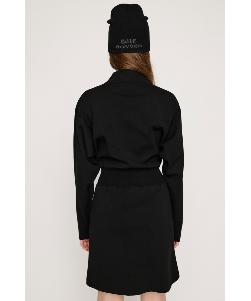 SLY（スライ）の「WAIST RIB POLY S/OP ウエスト リブ ポーリー ショート ワンピース ミニワンピ（ワンピース・レディース・ブラック/ブルー系その他/アイボリー・2/1）」の13枚目の写真