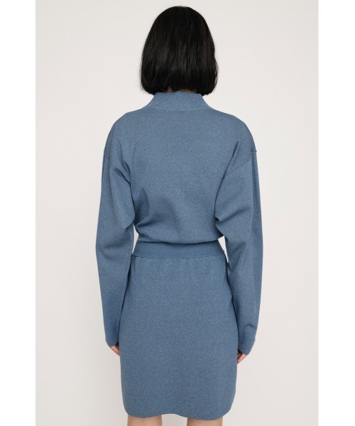 SLY（スライ）の「WAIST RIB POLY S/OP ウエスト リブ ポーリー ショート ワンピース ミニワンピ（ワンピース・レディース・ブラック/ブルー系その他/アイボリー・2/1）」の18枚目の写真