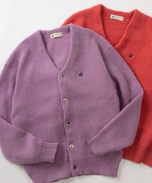 BEVERLY HILLS POLO CLUB（ビバリーヒルズポロクラブ）の「【BEVERLY HILLS POLO CLUB/ビバリーヒルズポロクラブ】無地＆チェック柄 ワンポイント刺繍デザイン モヘアタッチ ニットカーディガン/ ビッグシルエット（カーディガン/ボレロ・メンズ）」