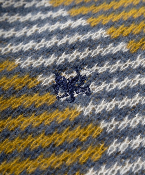 BEVERLY HILLS POLO CLUB（ビバリーヒルズポロクラブ）の「【BEVERLY HILLS POLO CLUB/ビバリーヒルズポロクラブ】無地＆チェック柄 ワンポイント刺繍デザイン モヘアタッチ ニットカーディガン/ ビッグシルエット（カーディガン/ボレロ・レディース・ブラック/ライトブルー/サックスブルー/ライトグリーン/レッド/ダークブラウン/マスタード/モカ/ラベンダー/ダークブルー・M/L/XL）」の17枚目の写真