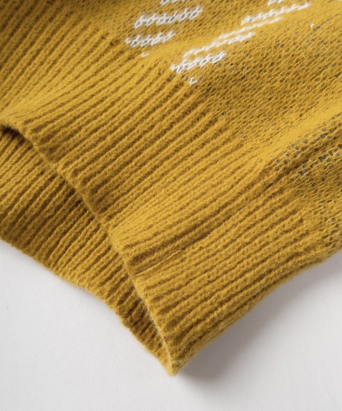 BEVERLY HILLS POLO CLUB（ビバリーヒルズポロクラブ）の「【BEVERLY HILLS POLO CLUB/ビバリーヒルズポロクラブ】無地＆チェック柄 ワンポイント刺繍デザイン モヘアタッチ ニットカーディガン/ ビッグシルエット（カーディガン/ボレロ・レディース・ブラック/ライトブルー/サックスブルー/ライトグリーン/レッド/ダークブラウン/マスタード/モカ/ラベンダー/ダークブルー・M/L/XL）」の11枚目の写真