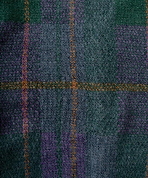 BEVERLY HILLS POLO CLUB（ビバリーヒルズポロクラブ）の「【BEVERLY HILLS POLO CLUB/ビバリーヒルズポロクラブ】無地＆チェック柄 ワンポイント刺繍デザイン モヘアタッチ ニットカーディガン/ ビッグシルエット（カーディガン/ボレロ・レディース・ブラック/ライトブルー/サックスブルー/ライトグリーン/レッド/ダークブラウン/マスタード/モカ/ラベンダー/ダークブルー・M/L/XL）」の22枚目の写真