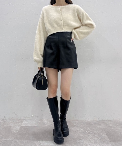 Heather(ヘザー)の「フェイクレザーショートパンツ2 989056(その他パンツ・レディース・アイボリー/ブラック・M/S)」の14枚目の写真