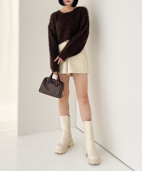 Heather（ヘザー）の「フェイクレザーショートパンツ2 989056