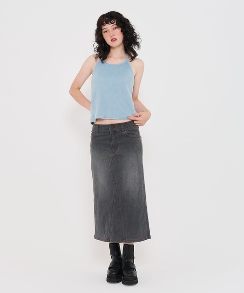 TINA:JOJUN(ティーナジョジュン)の「ホルターネック カットソー TINA:JOJUN(その他トップス・レディース・ホワイト/サックスブルー・M)」の4枚目の写真