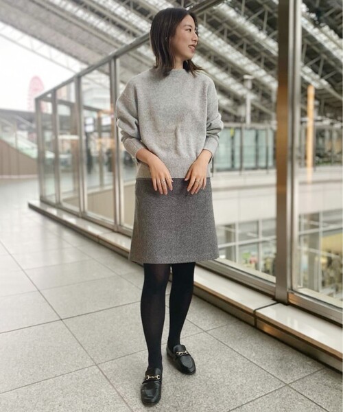 UNTITLED（アンタイトル）の「◆【すっきり＆着映え】レッグオブマトンスリーブ ニット（ニット/セーター・レディース・チャコールグレー/ピンク/オフホワイト/グリーン系/ライトグレー・44/02/04/48/00）」の21枚目の写真