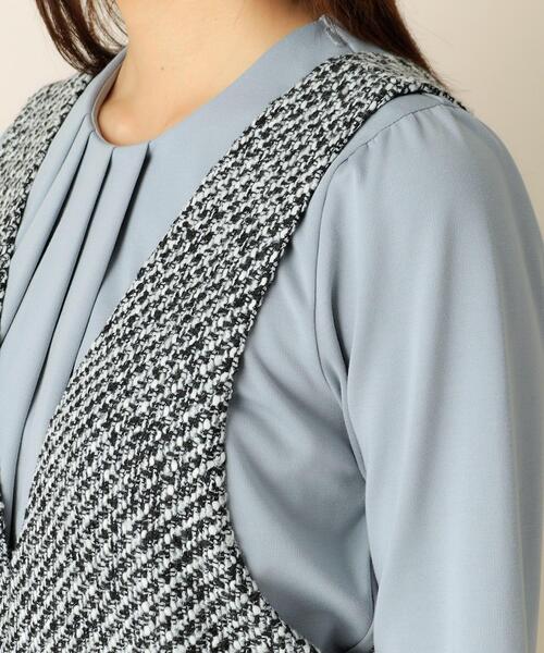 index（インデックス）の「◆ミックスツイードサロペット【洗濯機洗い可】（サロペット/オーバーオール・レディース・アイボリー系3/ブラック系3・38/36/40）」の14枚目の写真